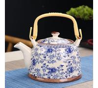 HXSCOO 900 ML Pot Grande capacité en céramique théière en Porcelaine avec Filtre à Eau Chinois Kung fu Bouilloire thé Verres Bouilloire thé Vert (Color : 8)