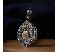 HXSCOO Bagua Marque boîte intégrée cinabre Pendentif mâle Collier Pendentif Femme Bijoux Accessoires