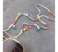 HXSCOO Boho Oeil perlé Lunettes chaîne Anti-Perte lanière Masque Sangle chaîne Collier Gland Suspendus Lunettes chaîne Quotidien Bijoux Accessoire (Color : Colorful, Size : One Size)