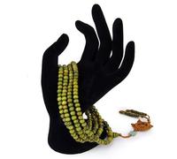 HXSCOO Bouddha tibétain en Bois de Santal Bouddhiste 216 Perles de prière Mala Bracelet/Collier (Color : C)