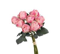 HXSCOO Bouquet de Roses artificielles aux Bords flous - Élégantes Fleurs artificielles for la décoration de la Maison et du Mariage(BeanPasteColor)