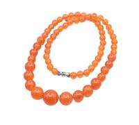 HXSCOO Collier de Perles Rondes en Pierre Naturelle d'agates for Femmes, Ras du Cou, Bijoux énergétiques, 6-14mm (Color : T223-4)