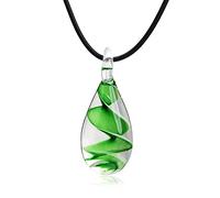 HXSCOO Collier Goutte d'eau Pendentif en Verre de Murano for Femmes fête Mariage Collier Bijoux Cadeau (Size : 40cm, Color : 61318-3)