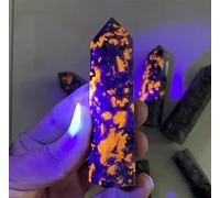 HXSCOO Cristaux Tour Point Phosphorescence Puissant Cristal Naturel Pierre Baguette spirituelle Sorcellerie Cadeaux(Height 70-80mm)