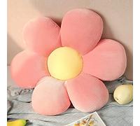 HXSCOO Daisy Coussin Chaise Coussin Décoratif À La Maison, Oreiller De Sol Fleur Coussin D'assise for Les Enfants Lire Regarder La Télévision Lit Intérieur (Color : Pink-Yellow, Size : 50cm/19.7in)