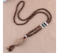 HXSCOO Népal Bouddhiste Mala Bois Perle Collier Ethnique Chandail Chaîne Déclaration Long Colliers amp; Pendentifs for Femmes Hommes Cadeau Souvenir (Color : Style7)