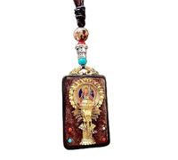 HXSCOO Pendentif Thangka du népal for Homme, Vert, mère Manjusri, Bouddha en ébène, Collier rétro, chaîne en Laine, amulette féminine, Patron Porte-Bonheur (Color : B Model. Vintage COF)