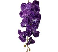 HXSCOO Un Artificiel Vanda Papillon Orchidée Fleurs 9 Têtes Real Touch Phalaenopsis for Centres De Mariage Décoration Florale À La Maison (Color : Blue)