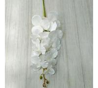 HXSCOO Un Artificiel Vanda Papillon Orchidée Fleurs 9 Têtes Real Touch Phalaenopsis for Centres De Mariage Décoration Florale À La Maison (Color : Blanc)