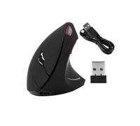 HXSJ Innovative 2400DPI Optical Souris verticale sans fils de jeu pour PC / Ordinateur portable Noir