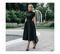 HXSZWJJ Haute qualité élégante Robe Noire Femmes Vintage Ladies Fit et Flare Prom Night Party Dress Formelles Robes rétro (Color : Black, Size : M.)