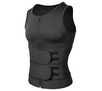 HXSZWJJ Hommes Corps Shaper Taille Sauna Superce Superbe Vest Minceur sous-vêtements Perte De Poids Chemise Fat Brûleuse Entraînement Débardeurs Shapewear (Color : Black, Size : M.)