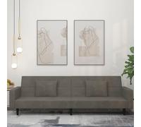 HXUHUWS Solution pour les invités d'une nuit, canapé-lit 2 places avec deux oreillers, conversion facile, velours gris foncé