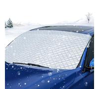 HXUING Couverture Pare-Brise Voiture, 145 x 95cm Bache Pare Brise Protection Couverture Repliable, Universelle pour Voiture Anti Givre, Neige, Glace, UV, Pluie & Soleil
