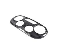 HXVGEGKPYK Garniture Porte Couvercle Cadre Bouton Réglage Climatisation Voiture Garniture Protection Intérieure Fiber Carbone ABS pour Fiat 500 2016 - 2024 Moulure Voiture(1)