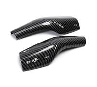 HXVGEGKPYK Moulages Intérieurs pour Tesla pour Model 3 pour Model Y 2022-2023 Lot 2 Patchs Protection pour Colonne Changement Vitesse en ABS Garniture Panneau Console(Carbon Fiber)