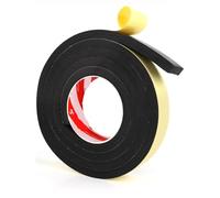 HXWZUGFTW Bande adhésive en néoprène mousse auto-adhésive 2 m/10 m - Épaisseur : 6 à 20 mm, largeur : 10 à 50 mm, joint d'étanchéité noir(6 x 30mm x 10M)