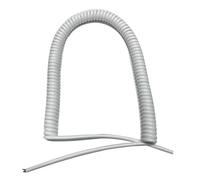 HXWZUGFTW Câble en spirale d'alimentation blanc 2 noyaux Ressort avec noyau Cuivre télescopique électrique Carré Flexible 0,75 mm Bobine rétractable (Undraw 2,5 Meter)