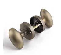 HXWZUGFTW Poignée de porte de passage noire mate - Poignée ronde sans clé et sans verrouillage for hall d'entrée et placard, avec pêne dormant et levier(ModelF)