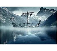 HXXCB DIY 5d Diamant Peinture par numéro kit diamond painting strass complet broderie diamant Point de Croix Artisanal Décoration murale 30X40Cm Long bateau viking