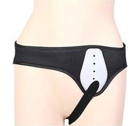 HXYhydrypd Ceinture Herniaire Inguinale for Hommes et Femmes, Ajustable avec Coussinets de Compression, Orthèse Respirante for Soulager les Douleurs Post-opératoires et À L'aine(Left sideS65-75cm)