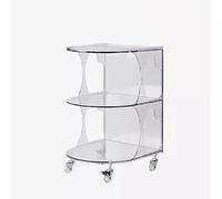 HXYhydrypd Petite Table Basse, Table D'appoint avec Rangement, Table de Chevet à 3 Niveaux avec roulettes, Table Basse for Chambre à Coucher, Cuisine, Bureau (Color : D)