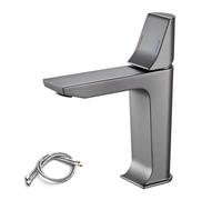 HXYhydrypd Robinet Lavabo à Poignée Unique, Mitigeur Cuisine Monotrou, Robinet Mélangeur Eau Chaude et Eau Froide pour Vanité, Camping-Car, Cuisine(Gray)