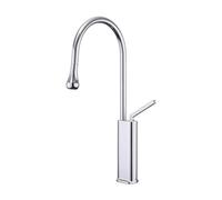 HXYhydrypd Robinet Lavabo Salle de Bain avec Douchette Extractible, Mitigeur Lavabo, Comprend des Tuyaux d'alimentation en Eau et Un Kit D'assemblage(Silver)