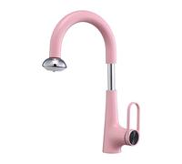 HXYhydrypd Robinet Salle Bain avec Douchette Extractible, 2 Modes de Sortie d'eau, Mitigeur Lavabo avec Élément Filtrant Amovible pour Cuisine de Camping-Car et de Ferme(Pink)