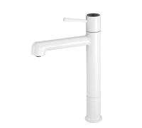HXYhydrypd Robinet Salle de Bain Monotrou Moderne, Robinet Lavabo Salle de Bain, Mitigeur Lavabo pour Cuisine de Toilettes Commerciales(White)