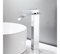 HXYhydrypd Robinets de Lavabo pour Salle de Bain Cascade, Mitigeur Lavabo, Robinet Lave Main pour Salle de Bain, Toilettes(Silver,27cm/10.6in)