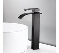 HXYhydrypd Robinets de Lavabo pour Salle de Bain Cascade, Mitigeur Lavabo, Robinet Lave Main pour Salle de Bain, Toilettes(Black,27cm/10.6in)