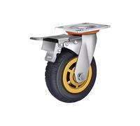 HXYhydrypd Roulette Charge Lourde de 10, 12.5, 15, 60 cm, roulettes Pivotantes, Roues en Caoutchouc avec Freins de Verrouillage for Chariot, Banc, Atelier, Roues D'extérieur(60cm/7.9in)