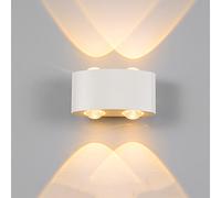 HXYSXHJUO Applique Murale LED orientable pour Une Utilisation intérieure/extérieure, projecteur élégant pour Villa ou hôtel, lumière Blanche Chaude, idéale comme Lampe de Chevet ou veilleuse
