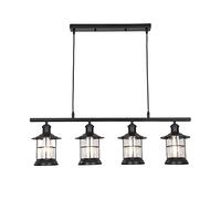 HXYSXHJUO Lustre Droit de Style Industriel rétro, Ampoules LED E27 à Plusieurs têtes, Suspension en Fer, Simple - Luminaire Suspendu pour Restaurant, Bar ou intérieur - Décoration d'éclairag