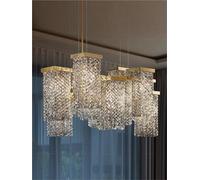 HXYSXHJUO Lustre en Cristal K9, Designer Italien, Restaurant Moderne, Bar de Luxe, Villa, luminaires d'îlot