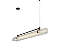 HXYSXHJUO Lustre linéaire, Suspension LED pour Table à Manger, plafonnier Suspendu, luminaire postmoderne pour îlot de Cuisine, Lampe Suspendue 4000K pour Chambre à Coucher