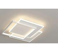 HXYSXHJUO Lustre Moderne, Lustre LED Rond et carré Simple pour la Maison, éclairage à intensité Variable pour Salon, Salle à Manger, Cuisine, Chambre, Hall d'entrée, Lampe d'intérieur (Blanc