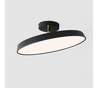 HXYSXHJUO Plafonnier LED Rond, Lampe rotative à 360°, Style Nordique, éclairage créatif en Aluminium pour Chambre, Couloir, Salle à Manger, Noir et Blanc Chaud - 30 cm, 24 W