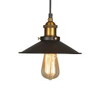 HXYSXHJUO Suspension Industrielle en métal, Lustre Rustique Vintage de Style loft, plafonnier Edison réglable, luminaire Suspendu pour Cuisine, Salle à Manger ou Restaurant, Noir, diamètre 2