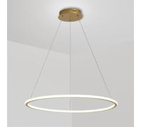 HXYSXHJUO Suspension LED Moderne à Anneau, intensité Variable, avec télécommande, Lustre linéaire Rond pour Salon, Cuisine, Chambre, Restaurant.