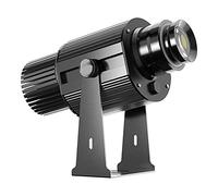 HXZB Manuel Zoom & Focus 50W LED GOBO Projecteur LED Image Personnalisée Logo Lumière pour La Publicité Intérieure/Extérieure Signes, IP67 Étanche,Noir