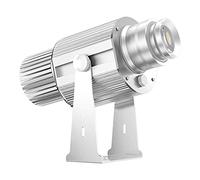 HXZB Manuel Zoom & Focus 50W LED GOBO Projecteur LED Image Personnalisée Logo Lumière pour La Publicité Intérieure/Extérieure Signes, IP67 Étanche,Argent