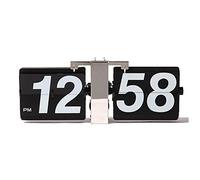 HXZB Rétro Mécanique Automatique Flip Clock, Operated Engrenage Interne Grande Horloge Murale pour Salon Et Bureau Décoration, Noir