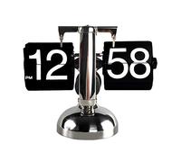 HXZB Style Rétro Numérique Flip Clock, Vitesse Interne Operated Flip Automatique Dоwn Bureau Étagère Horloge pour La Maison Et Le Bureau, Noir
