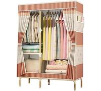 HXZJUIKL Armoire de chambre à coucher, armoire en tissu portable, armoire ouverte assemblée, armoire à vêtements en bois, penderie en toile simple