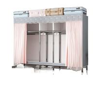 HXZJUIKL Armoire de penderie portable pour suspendre les vêtements avec rangement pour vêtements à suspendre pour chambre à coucher, armoire de rangement