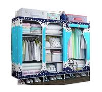 HXZJUIKL Armoire de placard pour chambre à coucher, armoire de rangement avec rails de suspension, organiseur de rangement portable en tissu, armoire de rangement pour vêtements