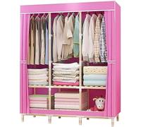 HXZJUIKL Armoire en tissu portable en métal, armoire d'angle créative en tissu portable, armoire simple à la maison, armoire ouverte, 126 x 170 x 45 cm