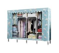 HXZJUIKL Armoire en toile, étagère portable en tissu avec rail de suspension, pliable, A-206 x 45 x 175 cm